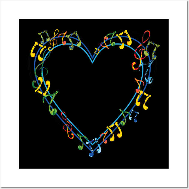 Heart Note - Art Of Music Wall Art by Hip City Merch